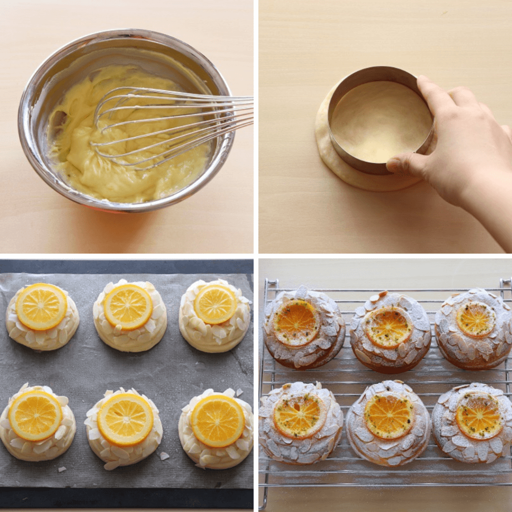 オレンジとカスタードクリームのパンのレシピと作り方。 料理研究家・フードコーディネーター藤井玲子のレシピと料理写真。 れこれしぴ