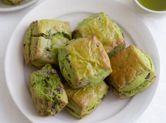 抹茶と大納言のスコーンのレシピと作り方。料理研究家・フードコーディネーター藤井玲子のレシピと料理写真。れこれしぴ