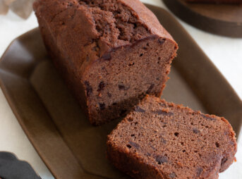 チョコレートのパウンドケーキのレシピと作り方。料理研究家・フードコーディネーター藤井玲子のレシピと料理写真。れこれしぴ