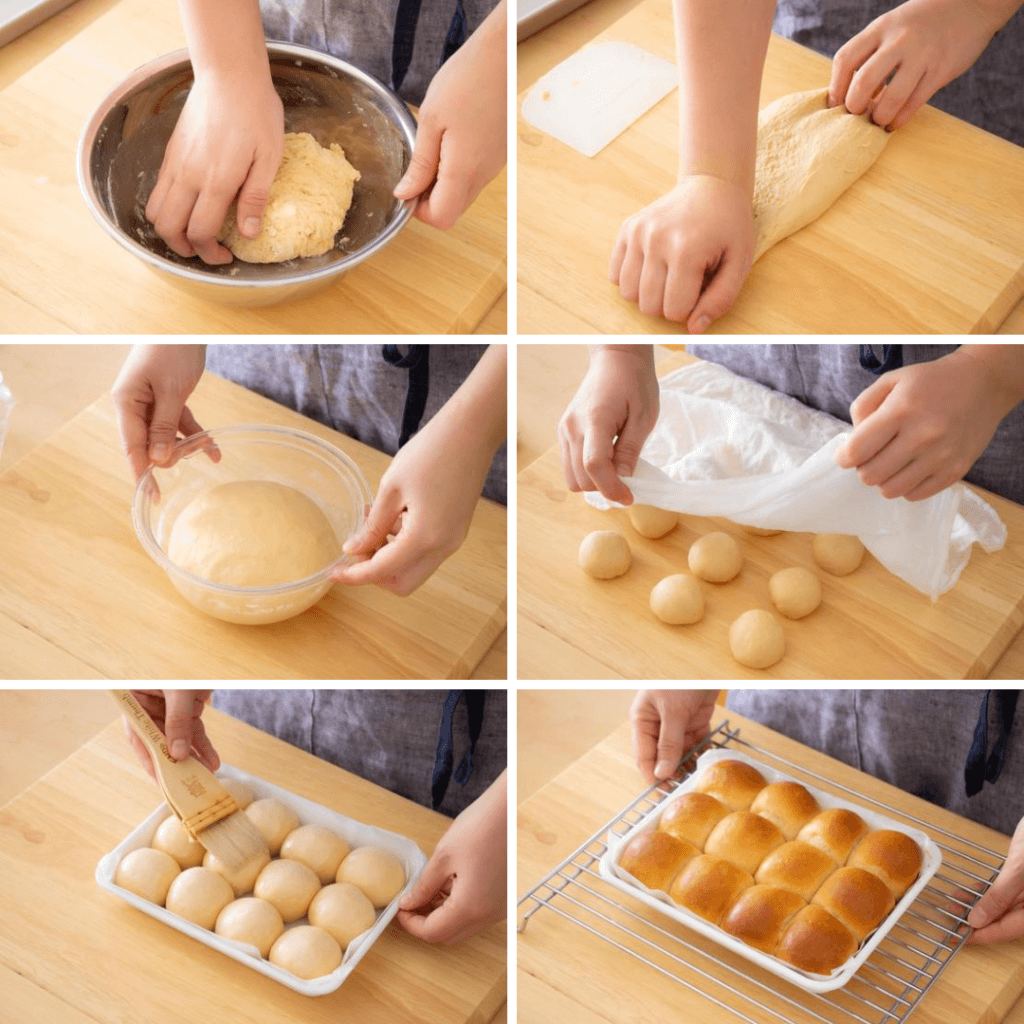 バットで作る♪きな粉練乳ちぎりパンのレシピと作り方。料理研究家・フードコーディネーター藤井玲子のレシピと料理写真。れこれしぴ
