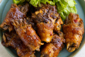 甘辛味でごはんが進む！まいたけの肉巻きのレシピと作り方。料理研究家・フードコーディネーター藤井玲子のレシピサイト。れこれしぴ